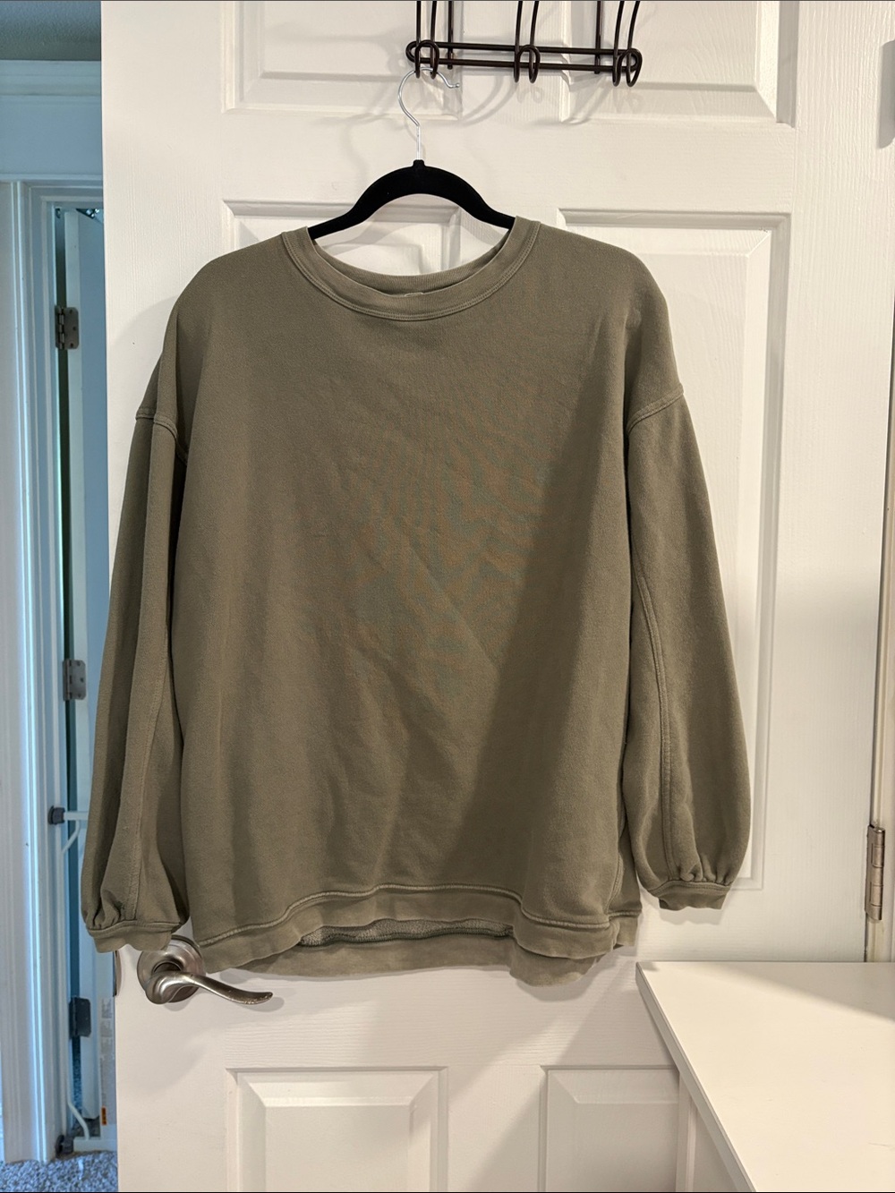 aerie Olive Green Crewneck Sweatshirt - Relaxed Pullover
